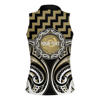 Aotearoa Waikato Tainui Personalised Women Sleeveless Polo Shirt Maori Iwi Poutama Puhoro Tattoo LT14 - Polynesian Pride