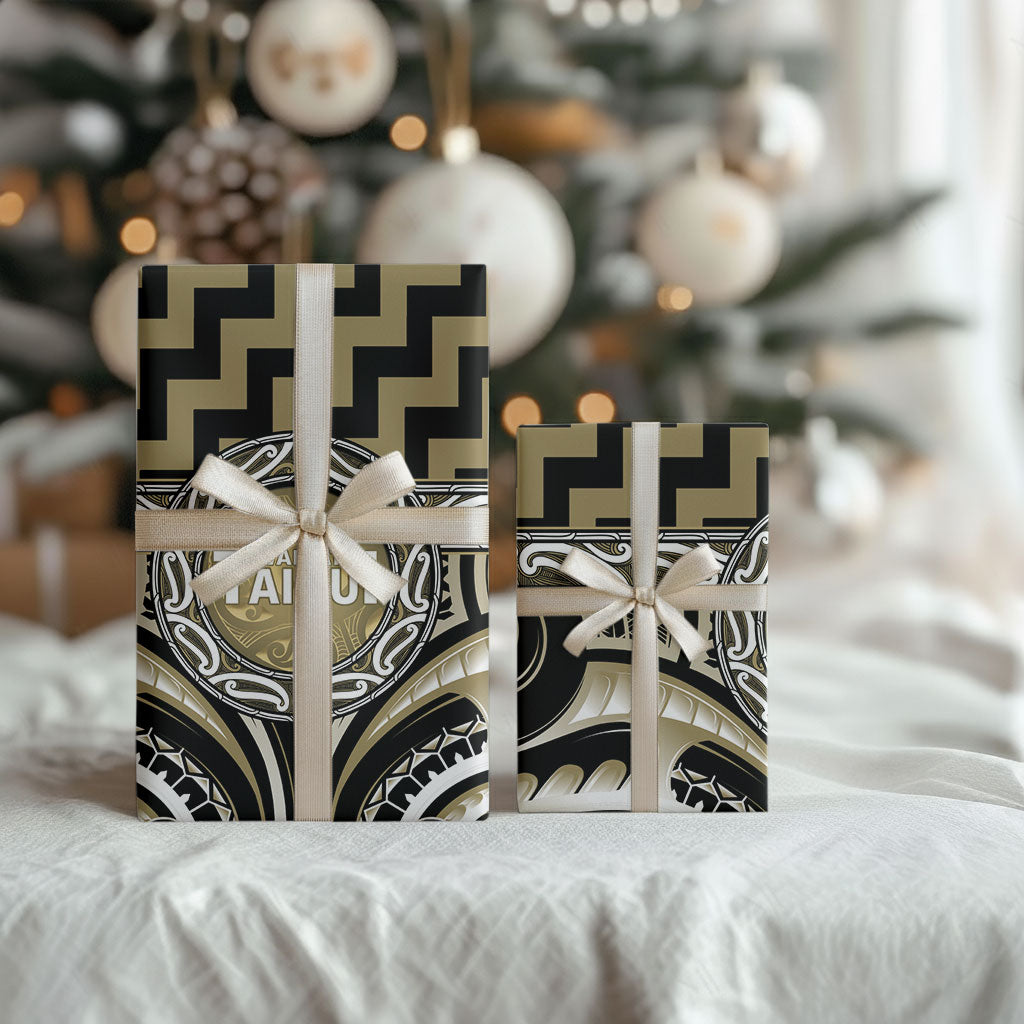 Aotearoa Waikato Tainui Wrapping Paper Maori Iwi Poutama Puhoro Tattoo LT14 - Polynesian Pride