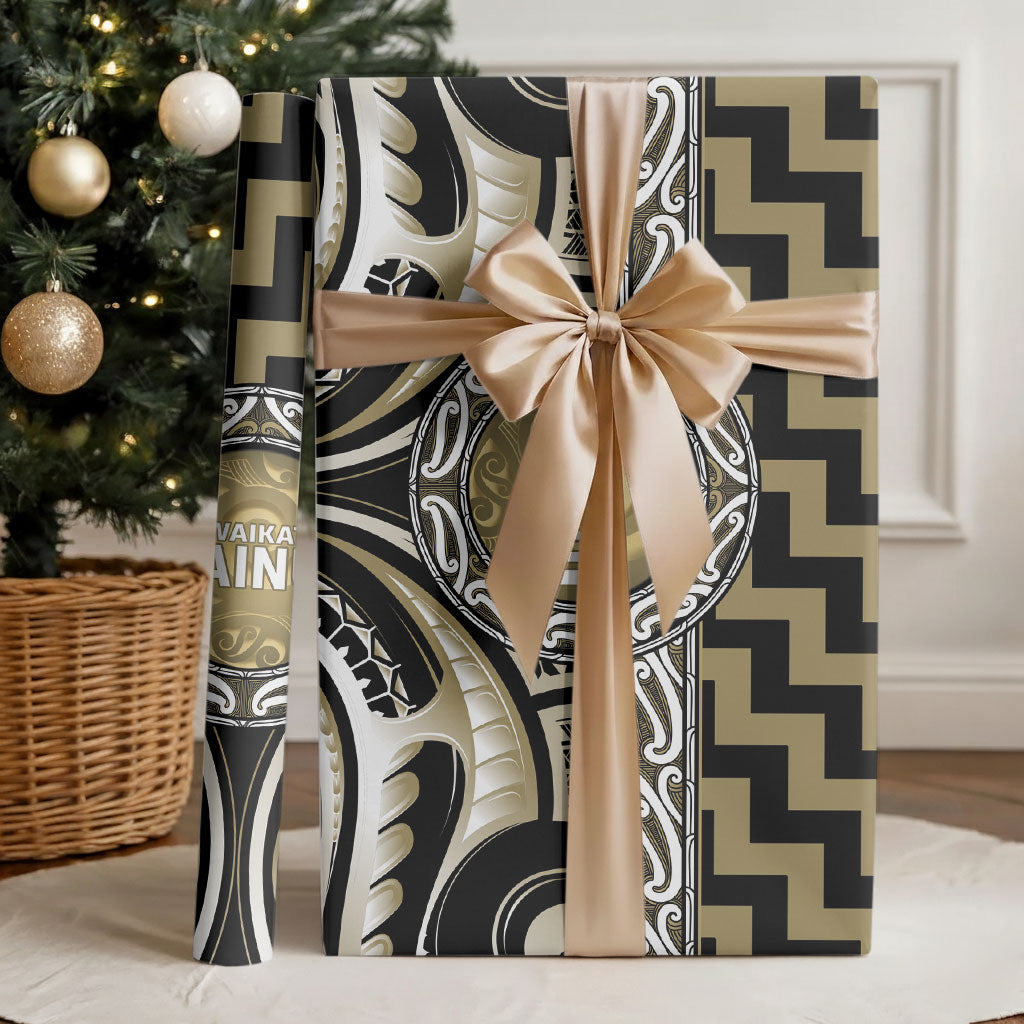 Aotearoa Waikato Tainui Wrapping Paper Maori Iwi Poutama Puhoro Tattoo LT14 - Polynesian Pride