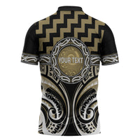 Aotearoa Waikato Tainui Personalised Zipper Polo Shirt Maori Iwi Poutama Puhoro Tattoo LT14 - Polynesian Pride