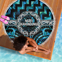 Aotearoa Ngati Kahungunu Beach Blanket Maori Iwi Poutama Puhoro Tattoo LT14 - Polynesian Pride