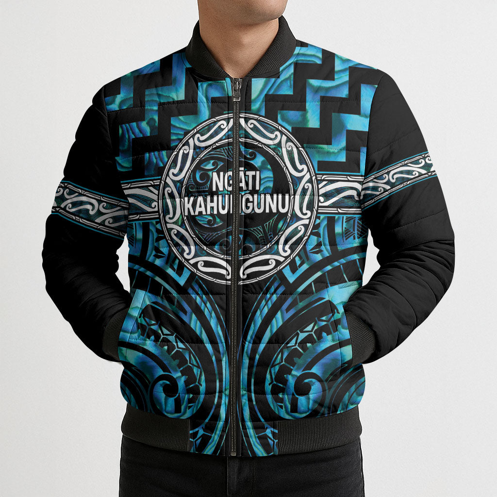 Aotearoa Ngati Kahungunu Personalised Bomber Puffer Jacket Maori Iwi Poutama Puhoro Tattoo LT14 - Polynesian Pride