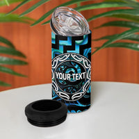 Aotearoa Ngati Kahungunu Personalised 4 in 1 Can Cooler Tumbler Maori Iwi Poutama Puhoro Tattoo LT14 - Polynesian Pride