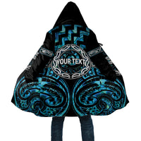 Aotearoa Ngati Kahungunu Personalised Cloak Maori Iwi Poutama Puhoro Tattoo LT14 Unisex Turquoise - Polynesian Pride