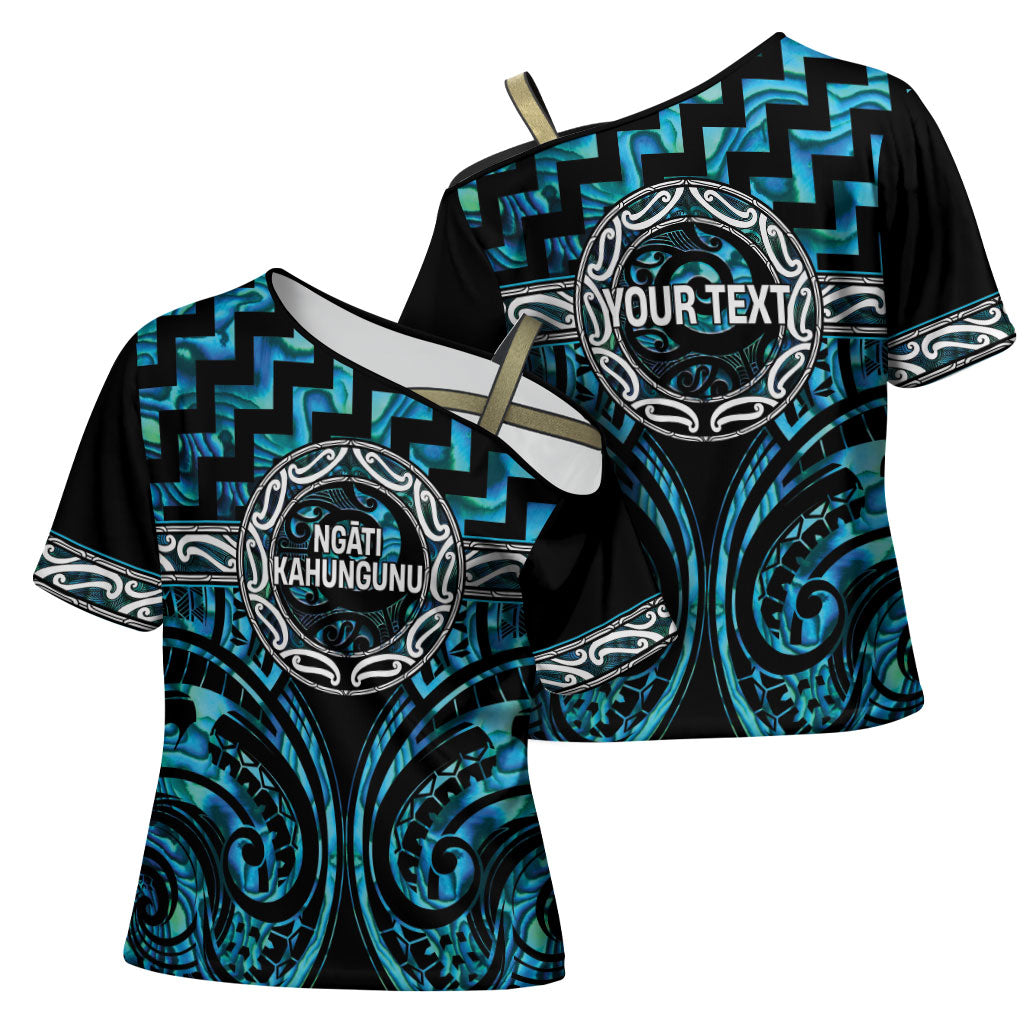 Aotearoa Ngati Kahungunu Personalised Cross Shoulder Shirt Maori Iwi Poutama Puhoro Tattoo LT14 - Polynesian Pride