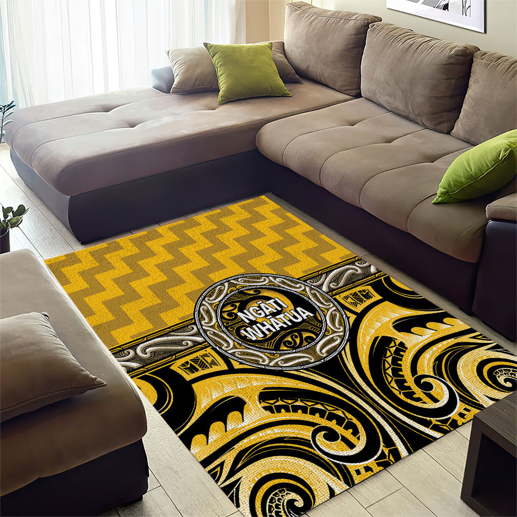 Aotearoa Ngati Whatua Area Rug Maori Iwi Poutama Puhoro Tattoo LT14 - Polynesian Pride