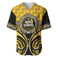 Aotearoa Ngati Whatua Personalised Baseball Jersey Maori Iwi Poutama Puhoro Tattoo LT14 Yellow - Polynesian Pride