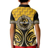Aotearoa Ngati Whatua Personalised Kid Polo Shirt Maori Iwi Poutama Puhoro Tattoo LT14 - Polynesian Pride