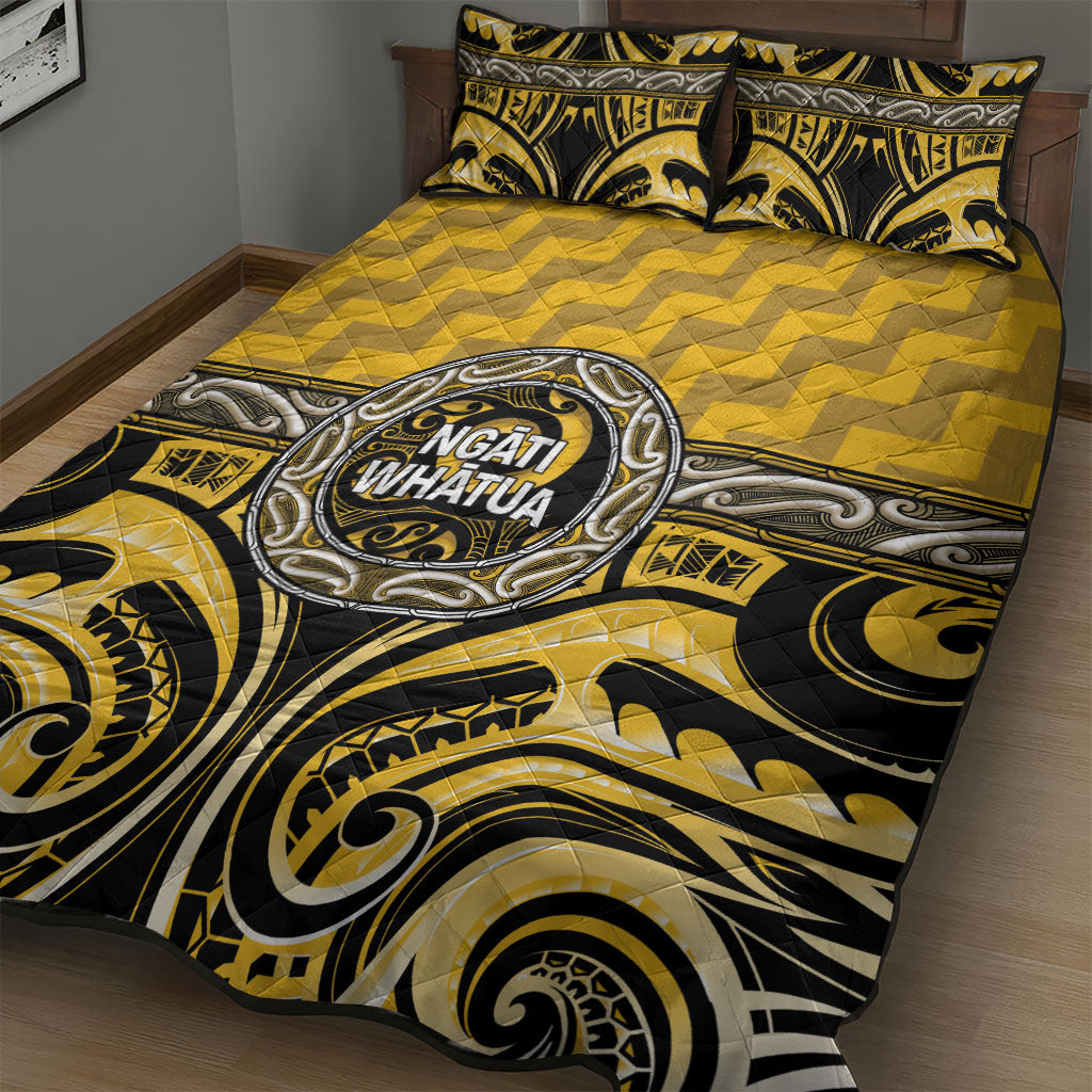 Aotearoa Ngati Whatua Quilt Bed Set Maori Iwi Poutama Puhoro Tattoo LT14 - Polynesian Pride