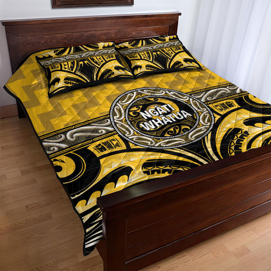 Aotearoa Ngati Whatua Quilt Bed Set Maori Iwi Poutama Puhoro Tattoo LT14 - Polynesian Pride