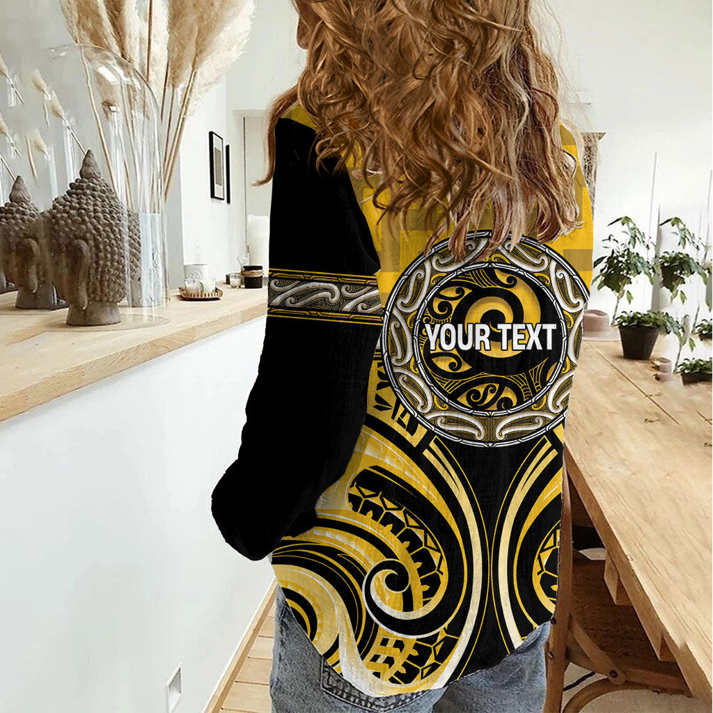 Aotearoa Ngati Whatua Personalised Women Casual Shirt Maori Iwi Poutama Puhoro Tattoo LT14 - Polynesian Pride