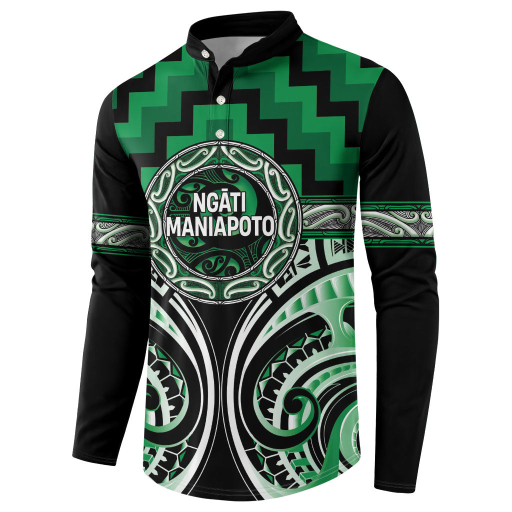 Aotearoa Ngati Maniapoto Personalised Button Sweatshirt Maori Iwi Poutama Puhoro Tattoo LT14 - Polynesian Pride