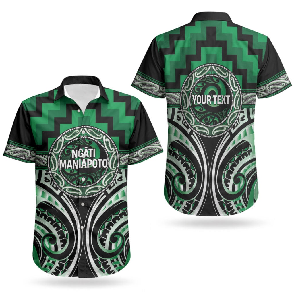 Aotearoa Ngati Maniapoto Personalised Couples Matching Puletasi and Hawaiian Shirt Maori Iwi Poutama Puhoro Tattoo LT14 - Polynesian Pride