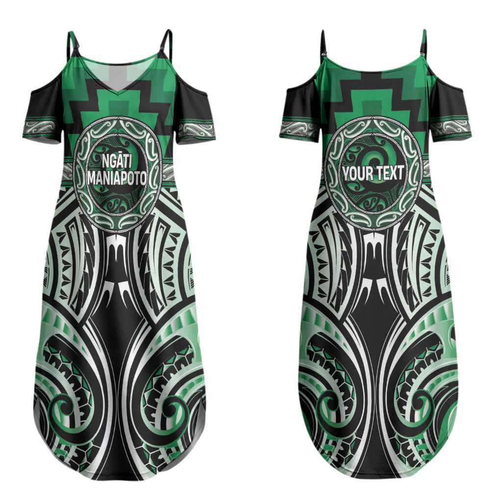 Aotearoa Ngati Maniapoto Personalised Couples Matching Summer Maxi Dress and Hawaiian Shirt Maori Iwi Poutama Puhoro Tattoo LT14 - Polynesian Pride