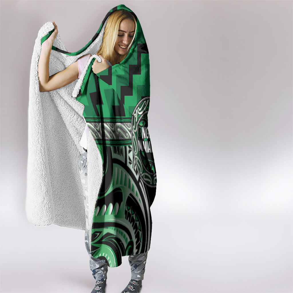 Aotearoa Ngati Maniapoto Hooded Blanket Maori Iwi Poutama Puhoro Tattoo LT14 - Polynesian Pride