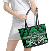 Aotearoa Ngati Maniapoto Leather Tote Bag Maori Iwi Poutama Puhoro Tattoo LT14 - Polynesian Pride