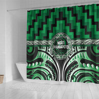Aotearoa Ngati Maniapoto Shower Curtain Maori Iwi Poutama Puhoro Tattoo LT14 - Polynesian Pride