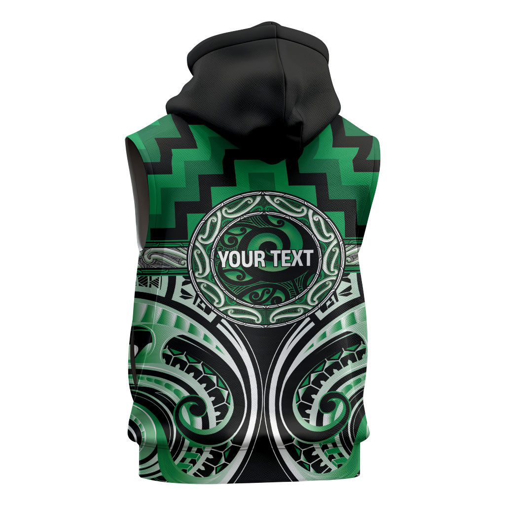 Aotearoa Ngati Maniapoto Personalised Sleeveless Zip Hoodie Maori Iwi Poutama Puhoro Tattoo LT14 - Polynesian Pride