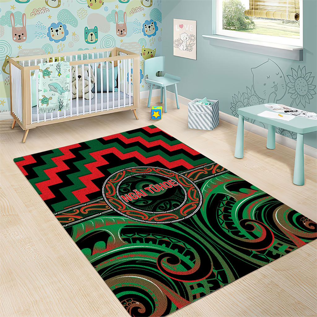Aotearoa Ngai Tuhoe Area Rug Maori Iwi Poutama Puhoro Tattoo LT14 - Polynesian Pride