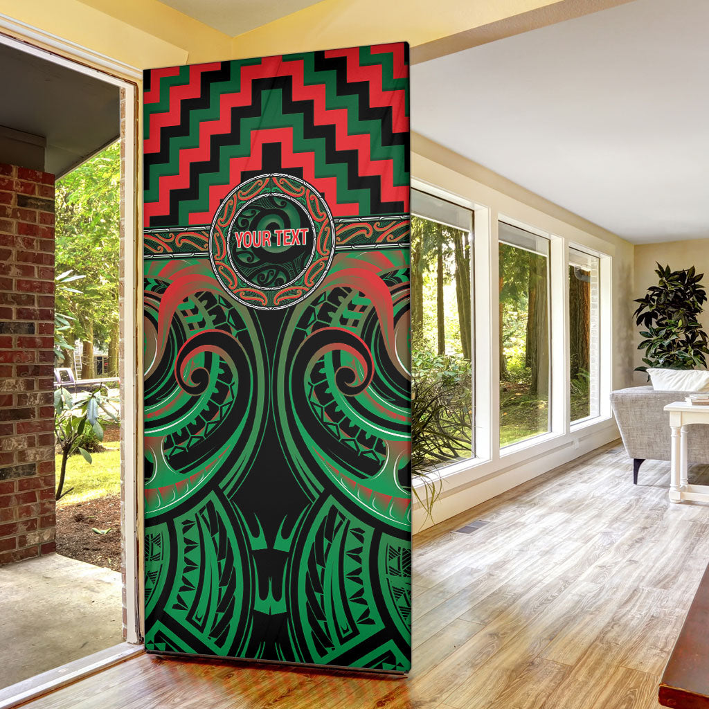 Aotearoa Ngai Tuhoe Personalised Door Cover Maori Iwi Poutama Puhoro Tattoo LT14 - Polynesian Pride
