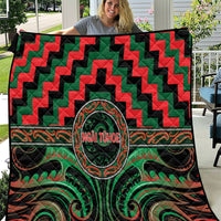 Aotearoa Ngai Tuhoe Quilt Maori Iwi Poutama Puhoro Tattoo LT14 Green - Polynesian Pride