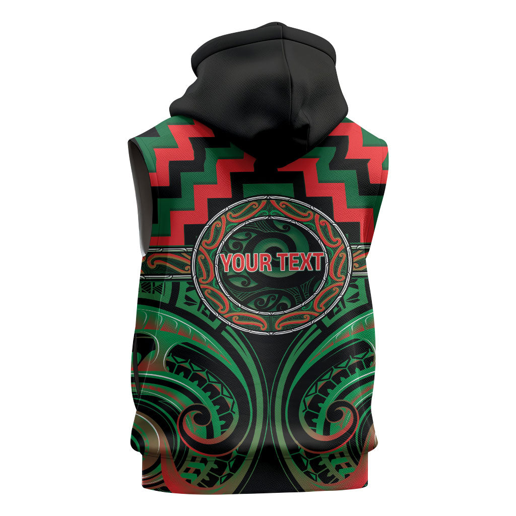 Aotearoa Ngai Tuhoe Personalised Sleeveless Zip Hoodie Maori Iwi Poutama Puhoro Tattoo LT14 - Polynesian Pride