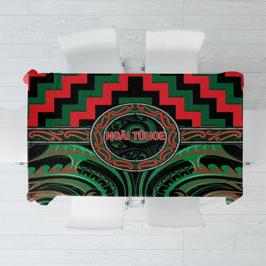 Aotearoa Ngai Tuhoe Tablecloth Maori Iwi Poutama Puhoro Tattoo LT14 Green - Polynesian Pride