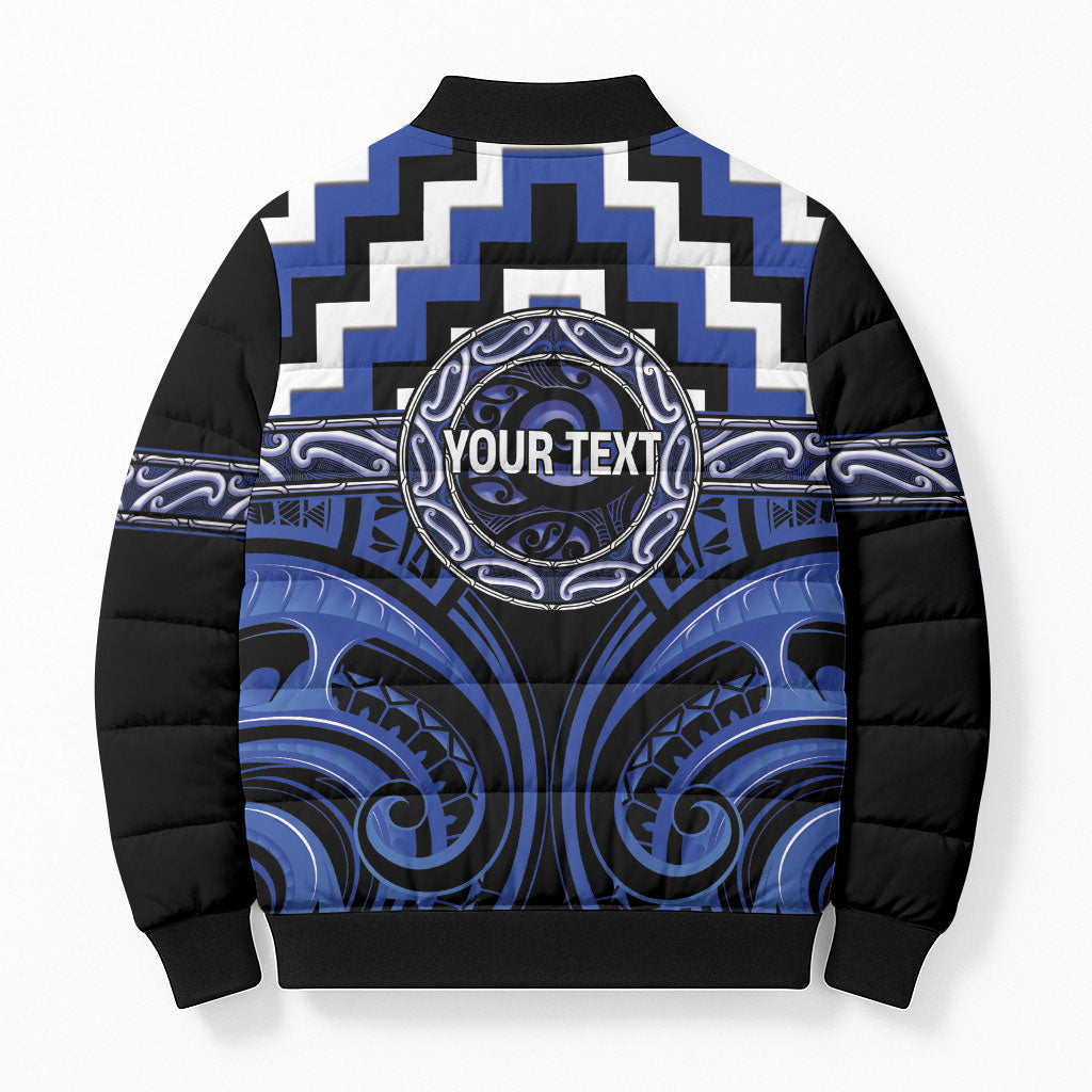 Aotearoa Ngati Tuwharetoa Personalised Bomber Puffer Jacket Maori Iwi Poutama Puhoro Tattoo LT14 - Polynesian Pride