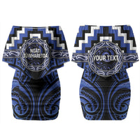 Aotearoa Ngati Tuwharetoa Personalised Couples Matching Off Shoulder Short Dress and Hawaiian Shirt Maori Iwi Poutama Puhoro Tattoo LT14 - Polynesian Pride