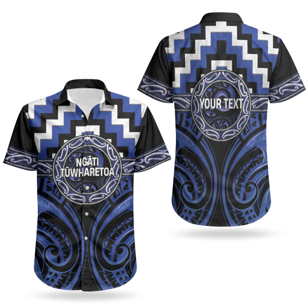 Aotearoa Ngati Tuwharetoa Personalised Couples Matching Off Shoulder Short Dress and Hawaiian Shirt Maori Iwi Poutama Puhoro Tattoo LT14 - Polynesian Pride