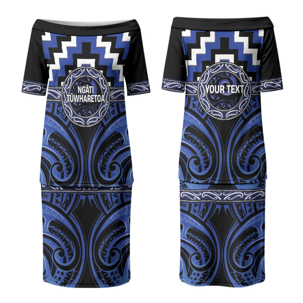 Aotearoa Ngati Tuwharetoa Personalised Couples Matching Puletasi and Hawaiian Shirt Maori Iwi Poutama Puhoro Tattoo LT14 - Polynesian Pride