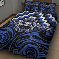 Aotearoa Ngati Tuwharetoa Quilt Bed Set Maori Iwi Poutama Puhoro Tattoo LT14 - Polynesian Pride