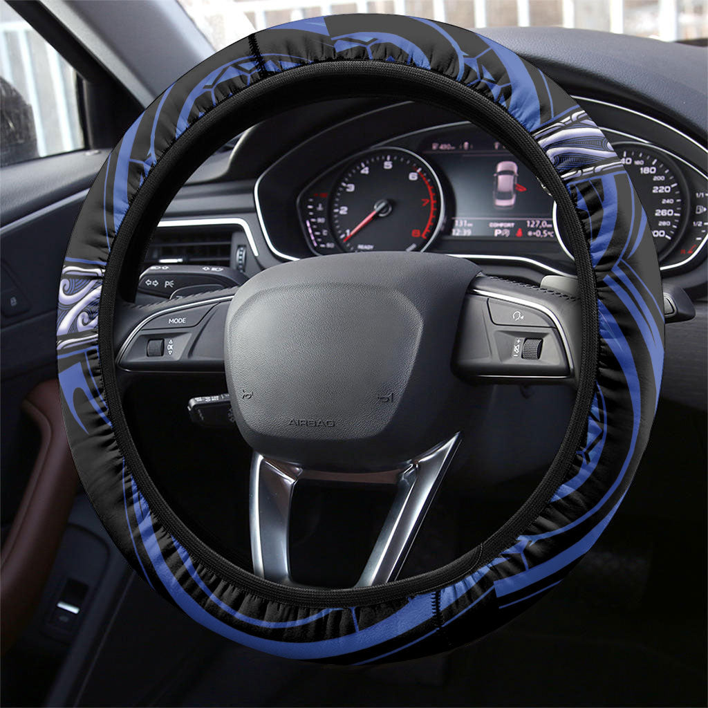 Aotearoa Ngati Tuwharetoa Steering Wheel Cover Maori Iwi Poutama Puhoro Tattoo LT14 - Polynesian Pride