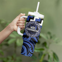 Aotearoa Ngati Tuwharetoa Personalised Tumbler With Handle Maori Iwi Poutama Puhoro Tattoo LT14 - Polynesian Pride