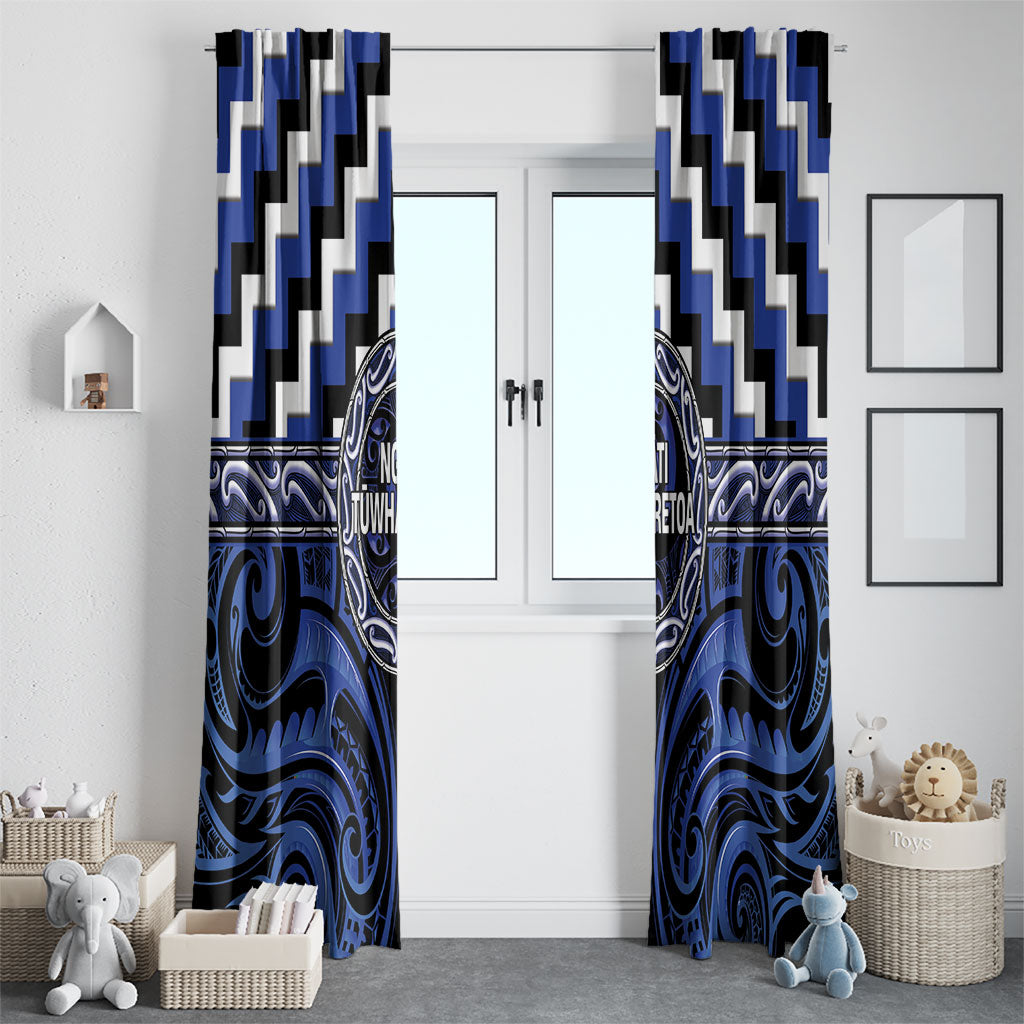 Aotearoa Ngati Tuwharetoa Window Curtain Maori Iwi Poutama Puhoro Tattoo LT14 - Polynesian Pride