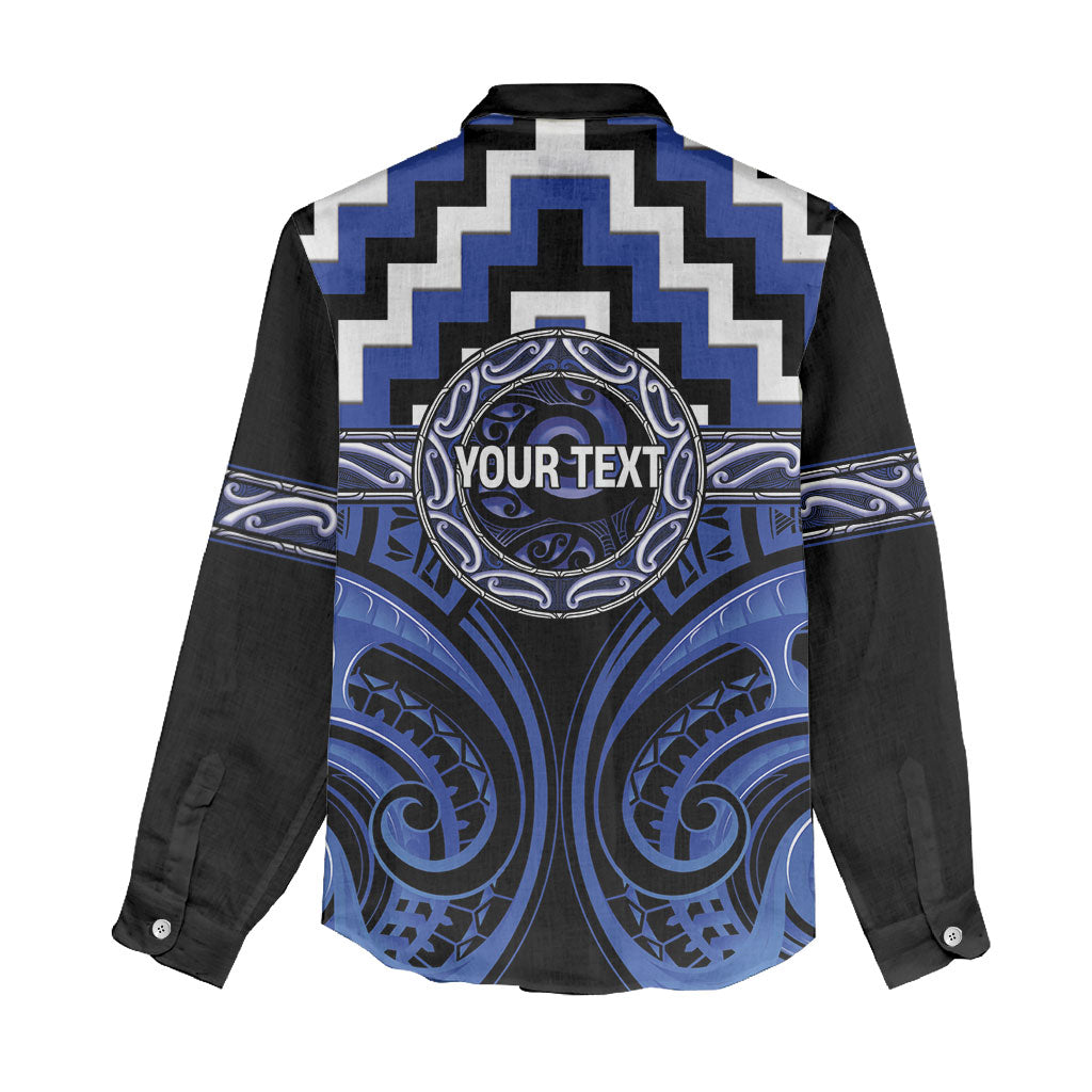Aotearoa Ngati Tuwharetoa Personalised Women Casual Shirt Maori Iwi Poutama Puhoro Tattoo LT14 - Polynesian Pride