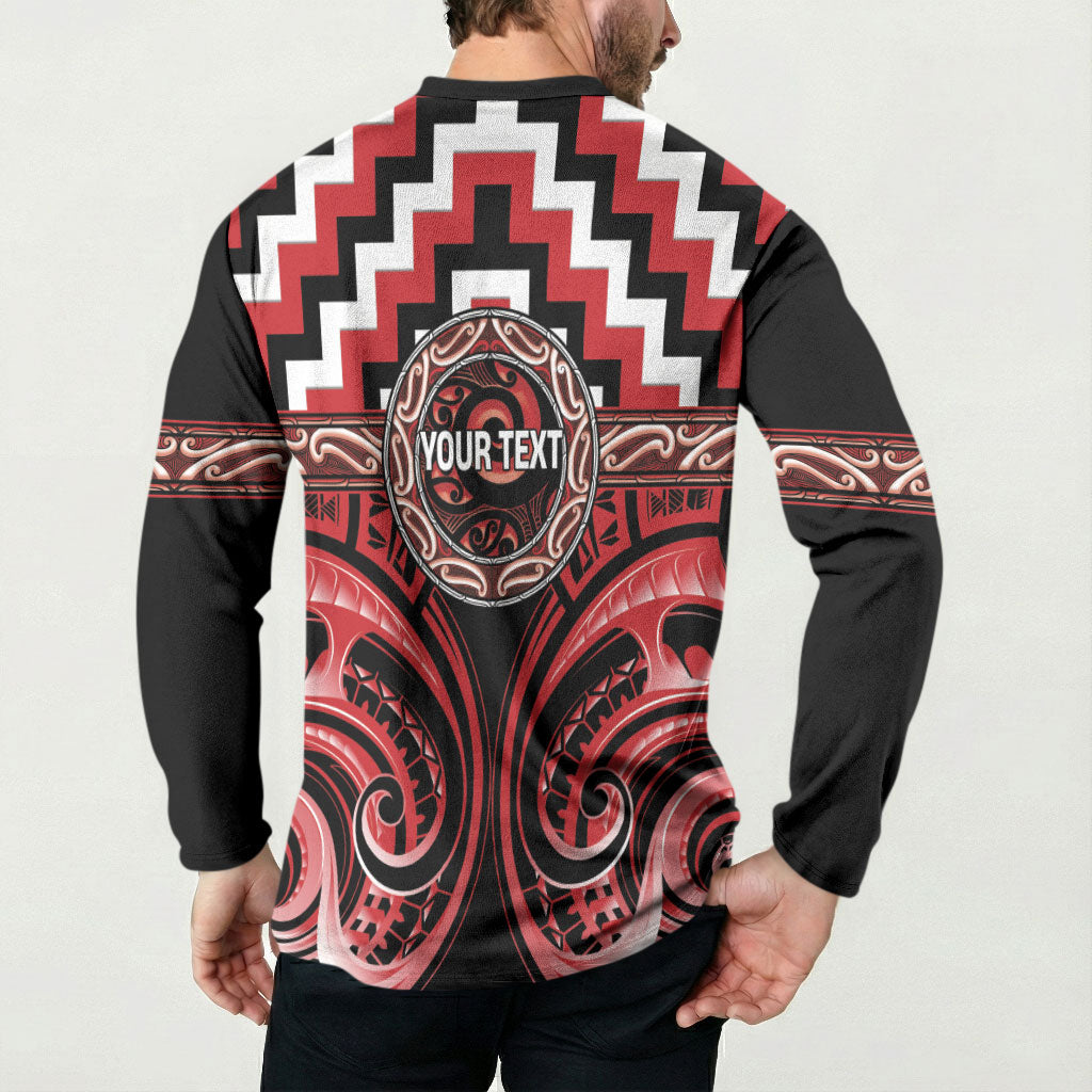 Aotearoa Te Arawa Personalised Button Sweatshirt Maori Iwi Poutama Puhoro Tattoo LT14 - Polynesian Pride