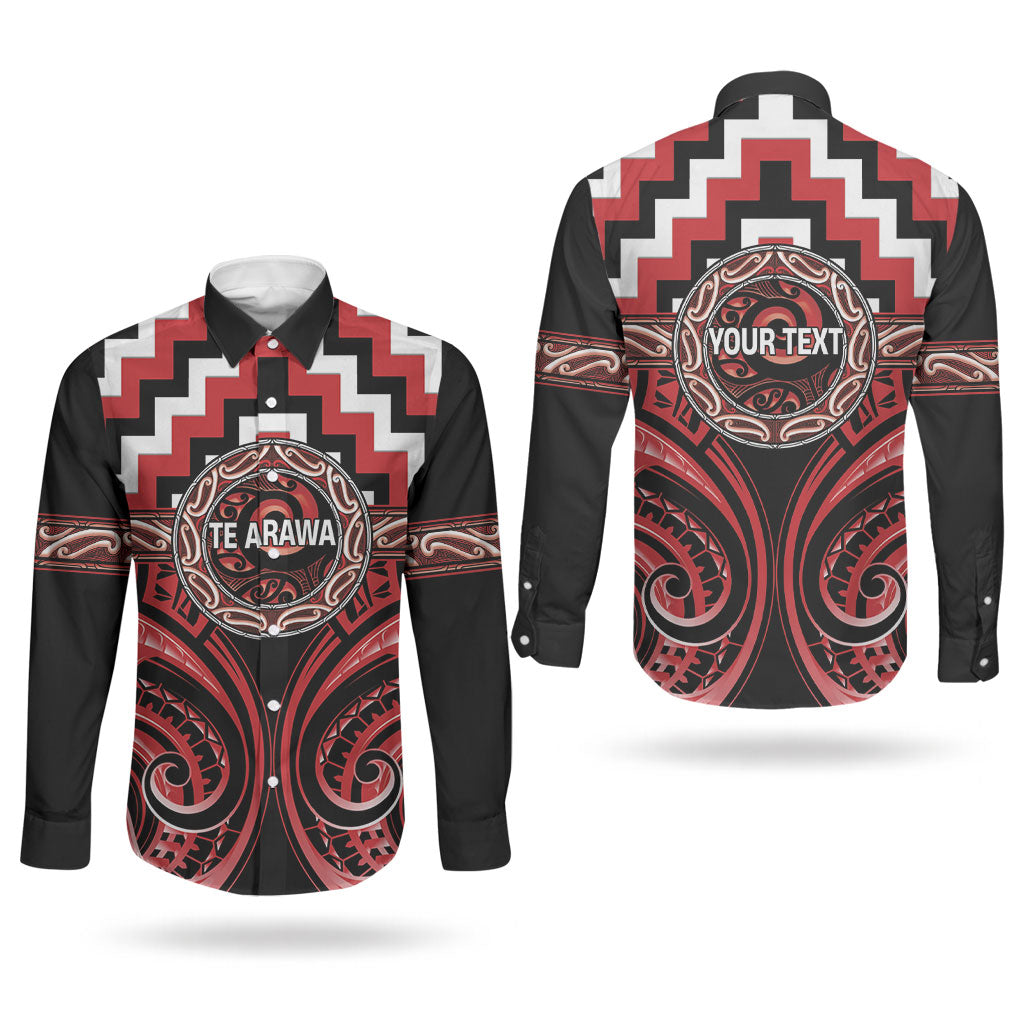 Aotearoa Te Arawa Personalised Couples Matching Mermaid Dress and Long Sleeve Button Shirt Maori Iwi Poutama Puhoro Tattoo LT14 - Polynesian Pride