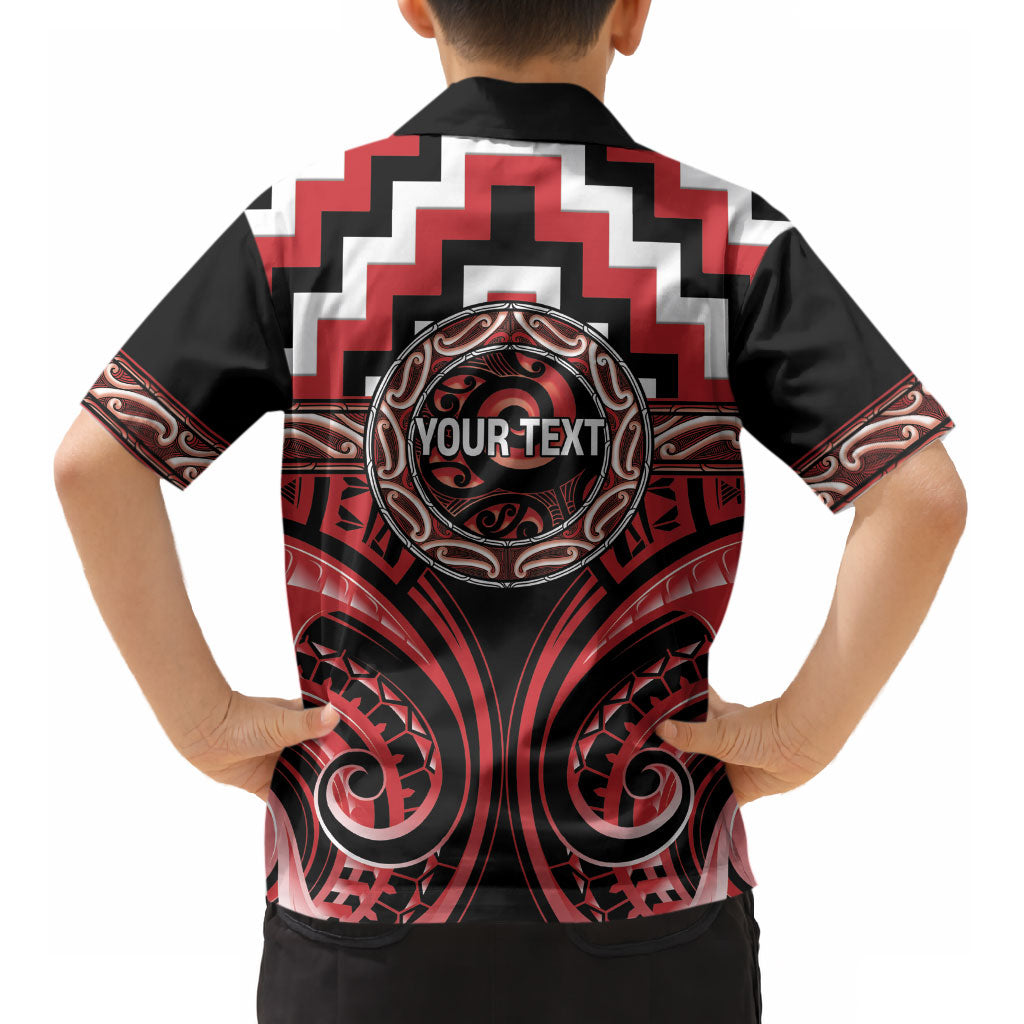 Aotearoa Te Arawa Personalised Kid Hawaiian Shirt Maori Iwi Poutama Puhoro Tattoo LT14 - Polynesian Pride