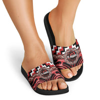 Aotearoa Te Arawa Slide Sandals Maori Iwi Poutama Puhoro Tattoo LT14 - Polynesian Pride