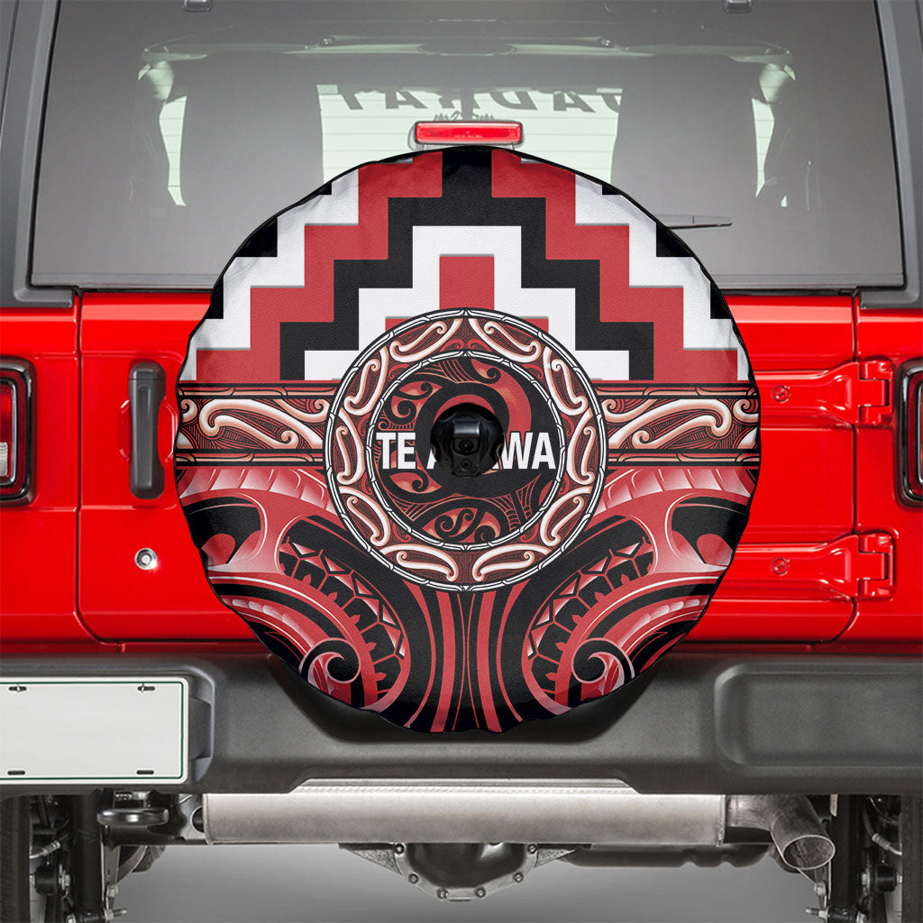 Aotearoa Te Arawa Spare Tire Cover Maori Iwi Poutama Puhoro Tattoo LT14 - Polynesian Pride