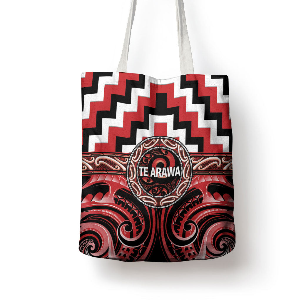 Aotearoa Te Arawa Tote Bag Maori Iwi Poutama Puhoro Tattoo LT14 - Polynesian Pride