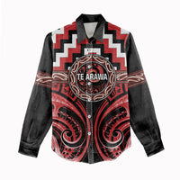 Aotearoa Te Arawa Personalised Women Casual Shirt Maori Iwi Poutama Puhoro Tattoo LT14 - Polynesian Pride
