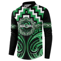 Aotearoa Ngai Tahu Personalised Button Sweatshirt Maori Iwi Poutama Puhoro Tattoo LT14 - Polynesian Pride