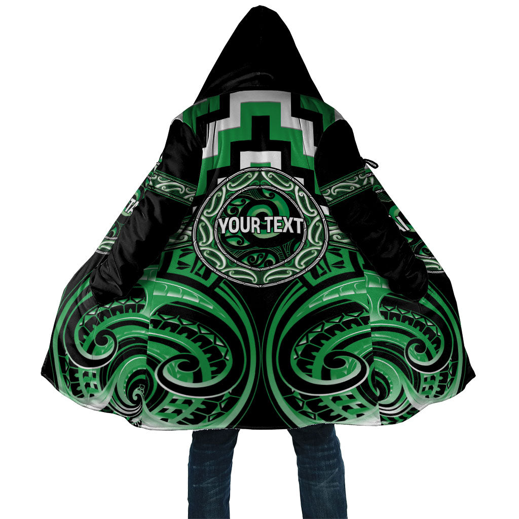 Aotearoa Ngai Tahu Personalised Cloak Maori Iwi Poutama Puhoro Tattoo LT14 Unisex Green - Polynesian Pride