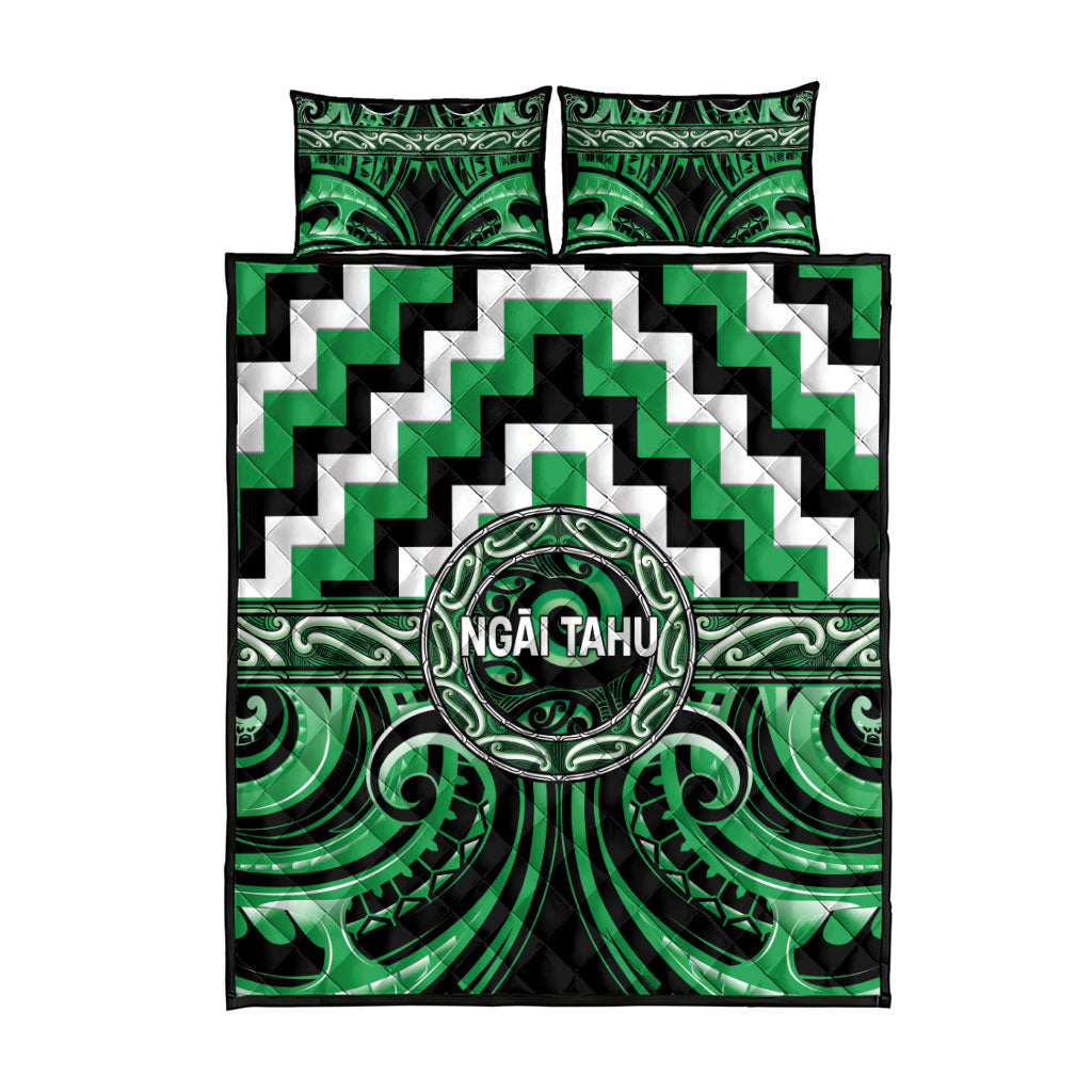 Aotearoa Ngai Tahu Quilt Bed Set Maori Iwi Poutama Puhoro Tattoo LT14 - Polynesian Pride