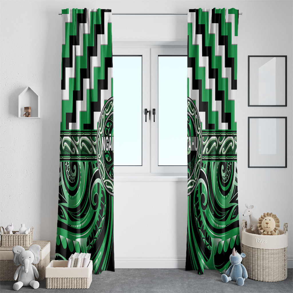 Aotearoa Ngai Tahu Window Curtain Maori Iwi Poutama Puhoro Tattoo LT14 - Polynesian Pride