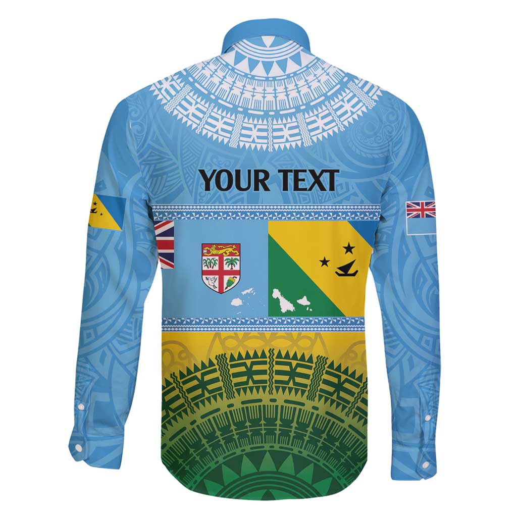 Personalised Malampa Fiji Day Family Matching Off Shoulder Maxi Dress and Hawaiian Shirt 10 October Fijian Tapa Flag Style