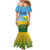 Personalised Malampa Fiji Day Mermaid Dress 10 October Fijian Tapa Flag Style