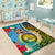 Vanuatu Malampa Fiji Day Area Rug Happy 10 October With Maps Tropical Flowers